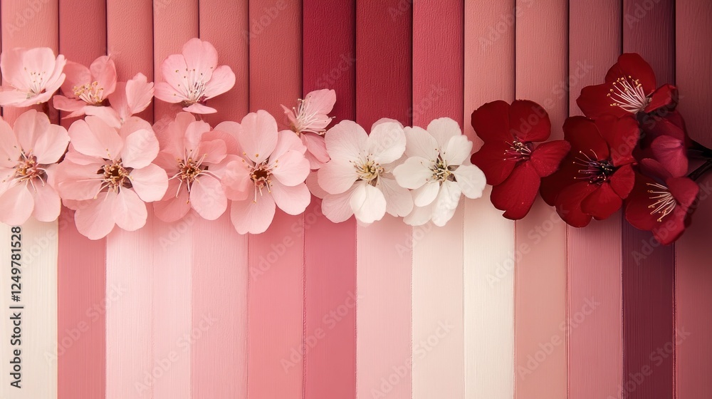 custom made wallpaper toronto digitalBlend from cherry red to blush pink, lovely for romantic themes