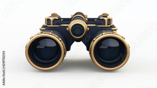 Marine Binoculars On White Background