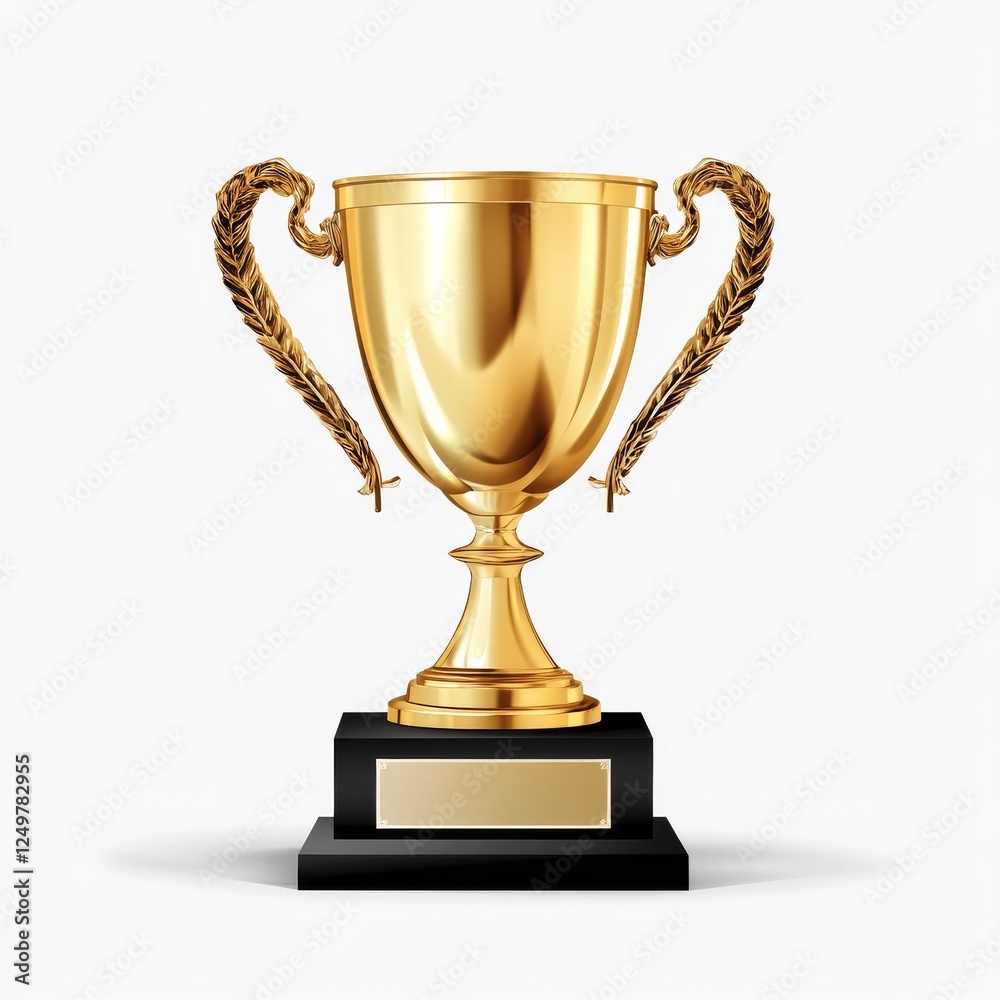 Generative AI concept featuring a PNG Baseball winner trophy and sport champion cup on a white Generative AI concept featuring a PNG Baseball winner trophy and sport champion cup on a white