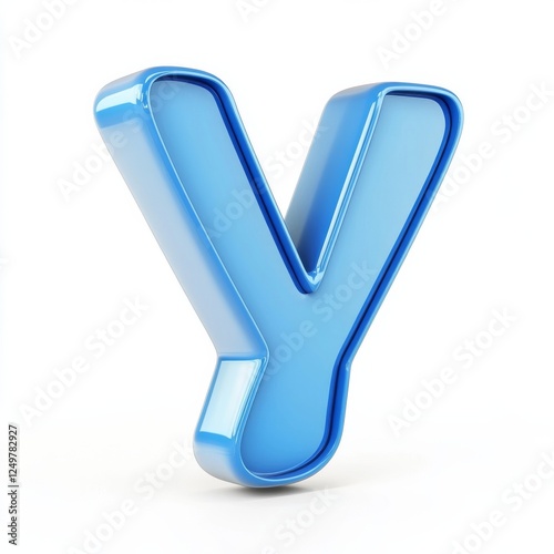 Generation Y 3D render icon on white background, symbolizing millennials digital connectivity