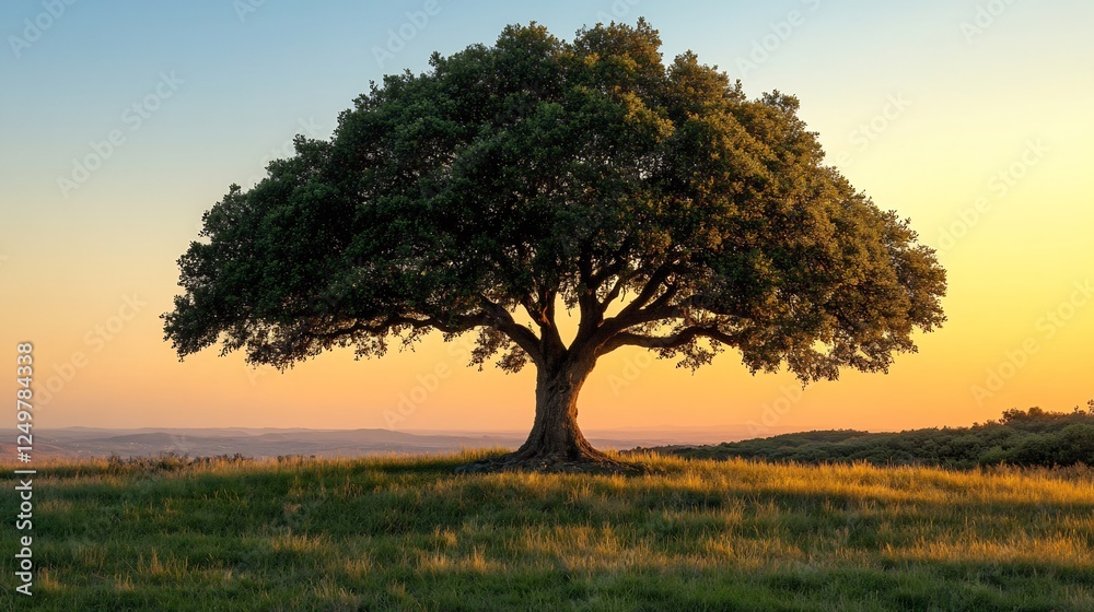Harness healing power of nature with a serene landscape photo featuring a solitary tree symbolizing growth perseverance and the beauty of the human spirit Harness healing power of nature with a serene landscape photo featuring a solitary tree symbolizing growth perseverance and the beauty of the human spirit