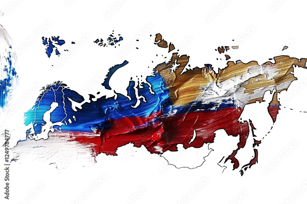 Obraz premium Russia Flag Design