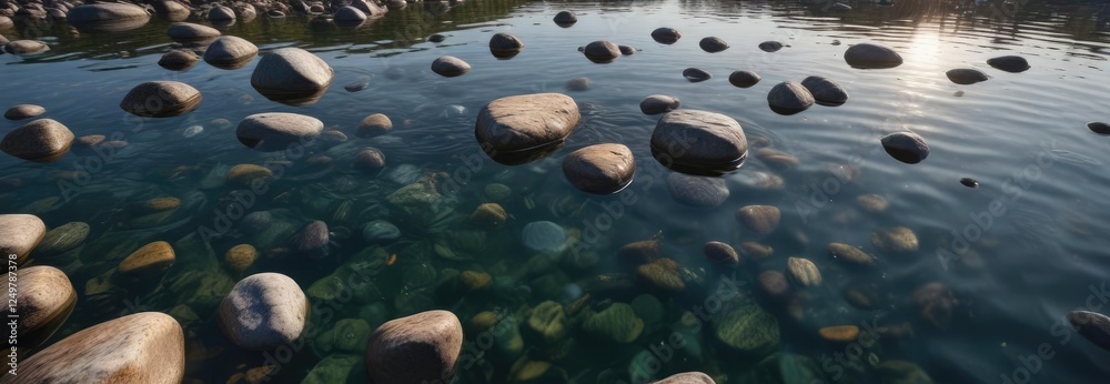 River rock pattern creating a sense of movement and energy on a tranquil lake surface , natural, rock, wave River rock pattern creating a sense of movement and energy on a tranquil lake surface , natural, rock, wave