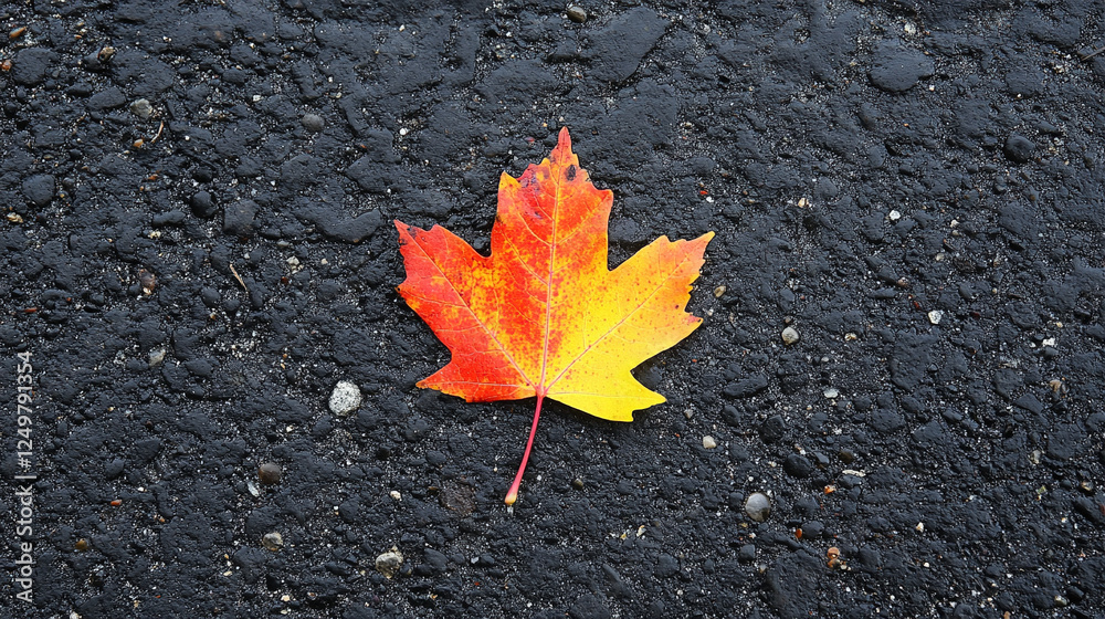 A colorful autumn leaf rests on the ground, symbolizing change and renewal, set against a peaceful natural backdrop, evoking calm, reflection, and the beauty of nature’s cycles A colorful autumn leaf rests on the ground, symbolizing change and renewal, set against a peaceful natural backdrop, evoking calm, reflection, and the beauty of nature’s cycles