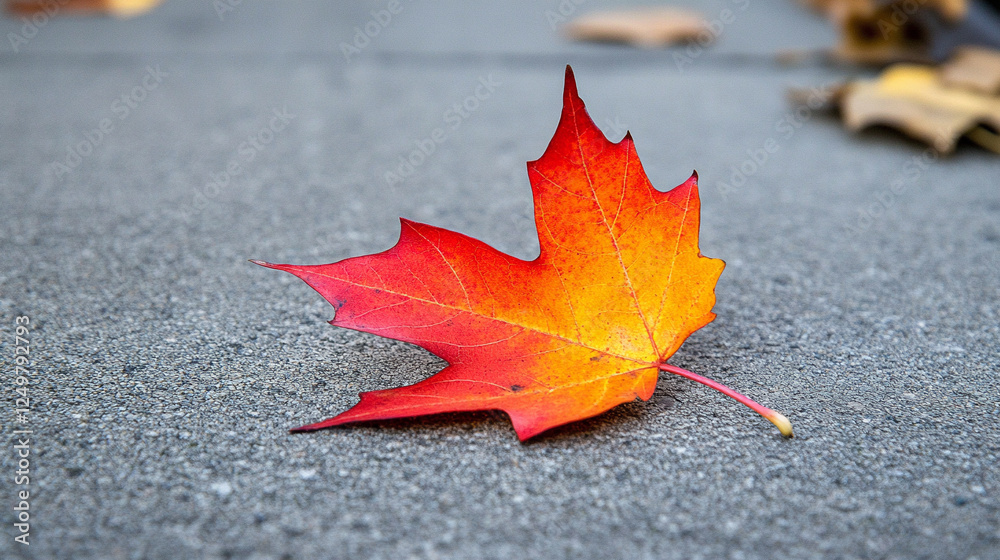 A colorful autumn leaf rests on the ground, symbolizing change and renewal, set against a peaceful natural backdrop, evoking calm, reflection, and the beauty of nature’s cycles A colorful autumn leaf rests on the ground, symbolizing change and renewal, set against a peaceful natural backdrop, evoking calm, reflection, and the beauty of nature’s cycles