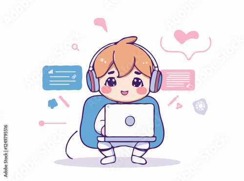 Tech Coding Language Illustration