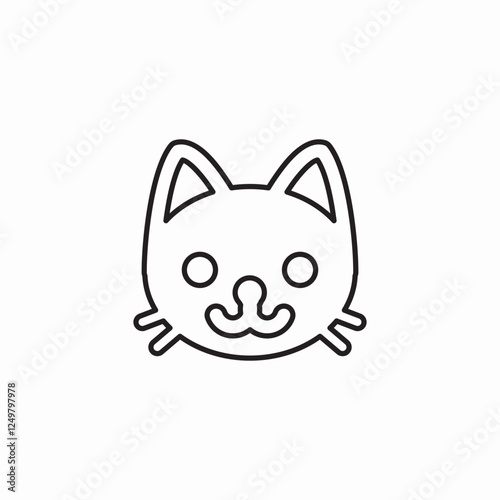 cat feline icon sign vector
