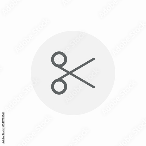 scissor cut icon sign vector