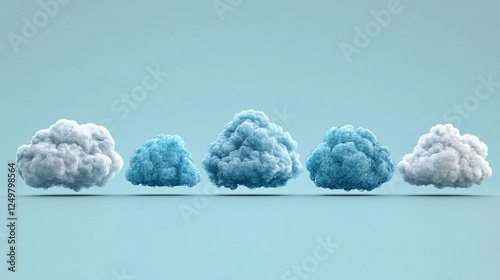 multicloud management, showcasing AI orchestration across diverse cloud environments in a modern, bright tone with a blurred, empty space for captioning