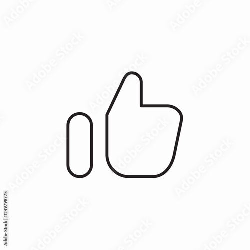 thumbs up post reaction icon sign vector