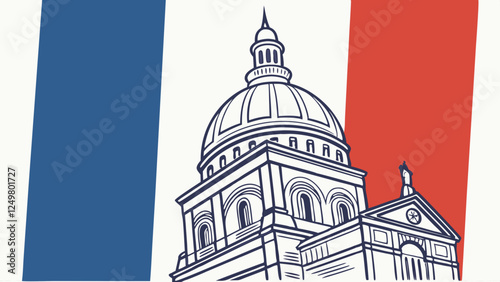 French flag vector illustration