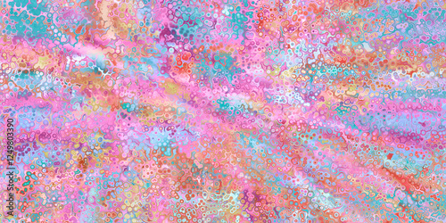 splash paint abstract in pink multicolored