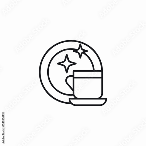 squeaky clean dining utensils icon sign vector