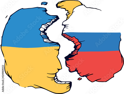 Vsai symbolic representation of ukraine and russia conflict