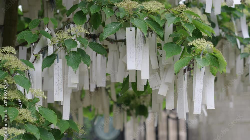 Close up of the wishing tree at the Peace Palace International Court of Justice Close up of the wishing tree at the Peace Palace International Court of Justice