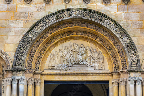 Basilica of Saint Severinus (Basilique Saint-Seurin de Bordeaux) is a church built dawn of XI century. Basilica has the shape of a robust Romanesque church in the basilical form. Bordeaux, France. photo