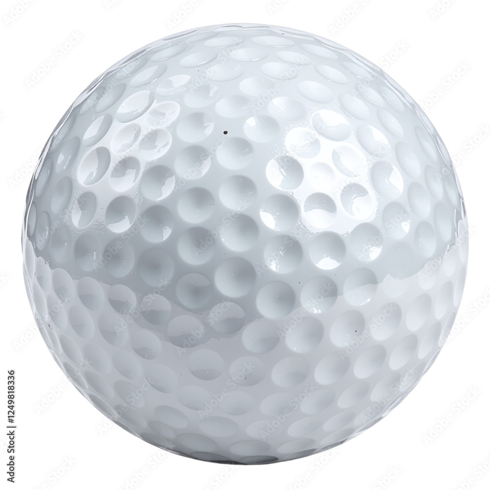 Close-up image of a white golf ball against a cut out background. Close-up image of a white golf ball against a cut out background.