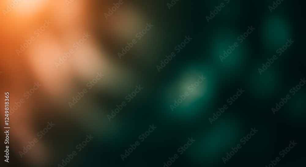Obraz premium Abstract Background with Blurry Light Effects of Orange and Green