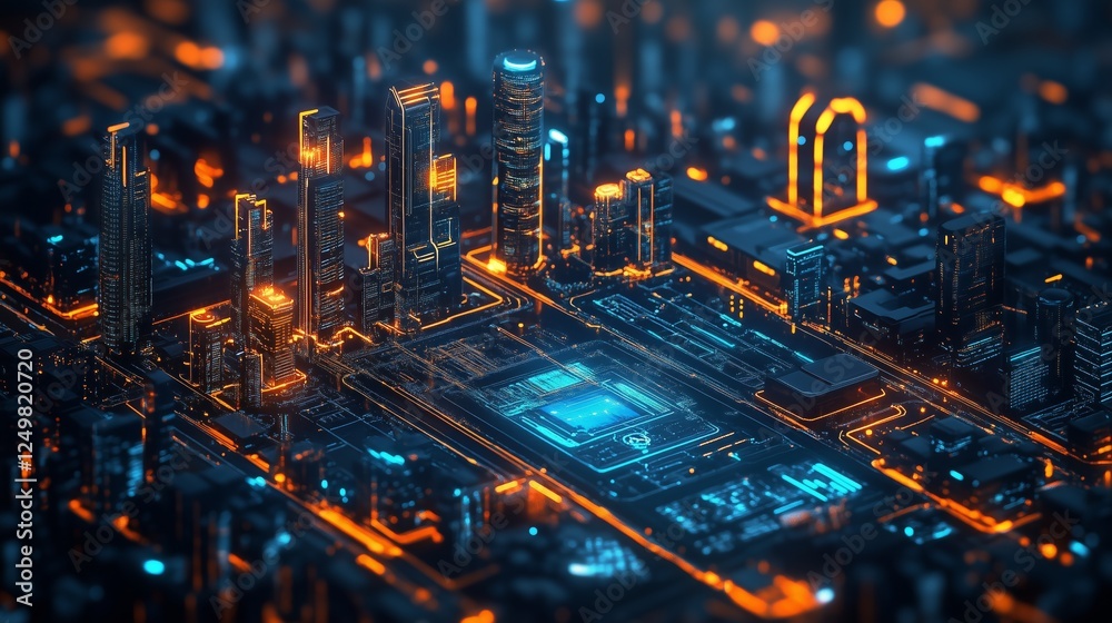 Obraz premium Digital City