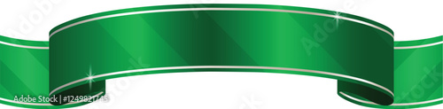 Sleek Green Banner Ribbon

