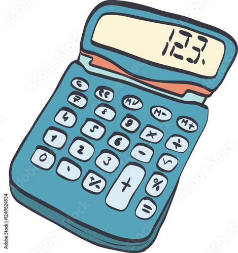 Hand-Drawn Calculator Illustration

