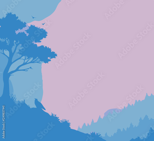 Pastel Colors Aesthetic Vector Background Illustration