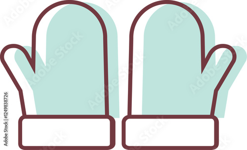 Pair of Winter Mittens with Cozy Design