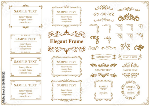 Vintage frame, decorative vector frames and borders. Floral ornament..eps