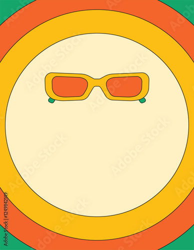 Design template poster eyeglass retro