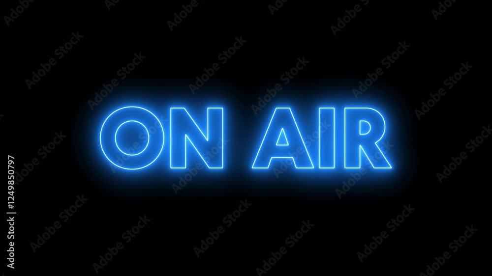 On Air text animation with neon effect , 4k video On Air text animation with neon effect , 4k video