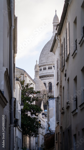 Obraz na płótnie Sacre Coeur in Montmartre Quarter Paris, France w salonie