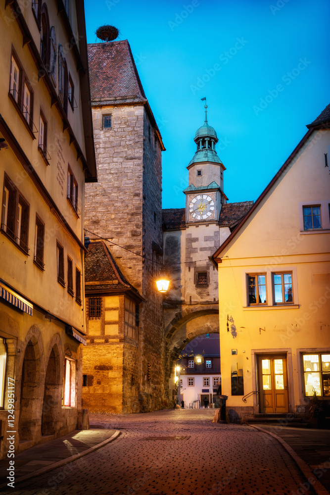 Rothenburg ob der Tauber in Bavaria, Germany