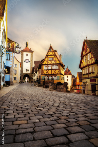Obraz na płótnie Rothenburg ob der Tauber in Bavaria, Germany w salonie