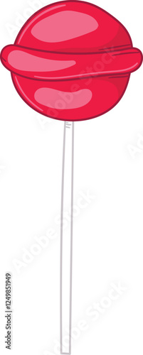 red lollipop isolated on white