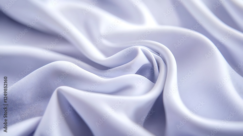 Obraz premium Soft, flowing white fabric draped elegantly, creating gentle folds and shadows in a serene setting