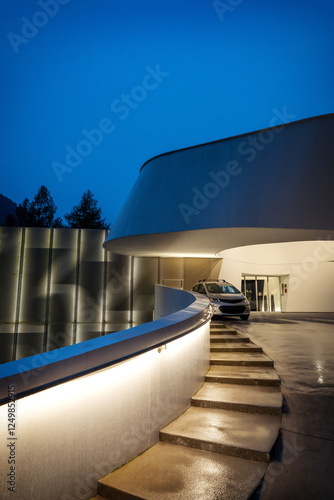 Obraz na płótnie Design Hotel Architecture in Switzerland, October 2024 w salonie