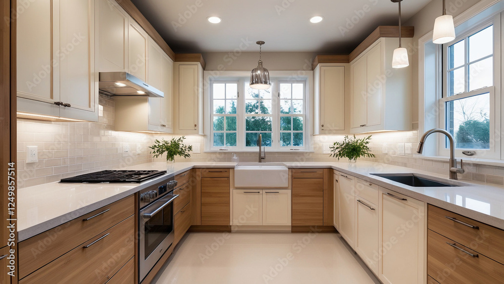 Fototapeta premium modern kitchen interior