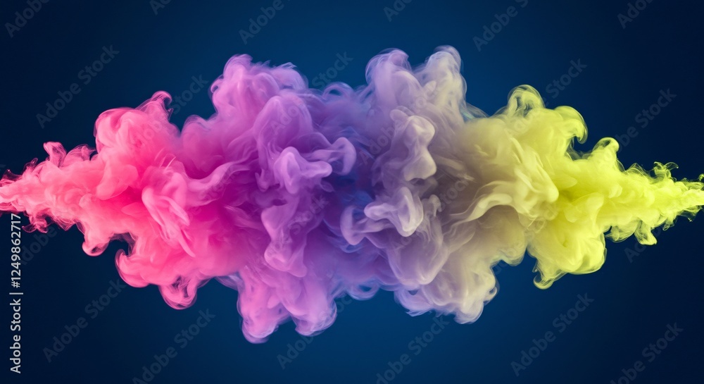 Obraz premium Dynamic smoke effects in a variety of colors and swirling patterns