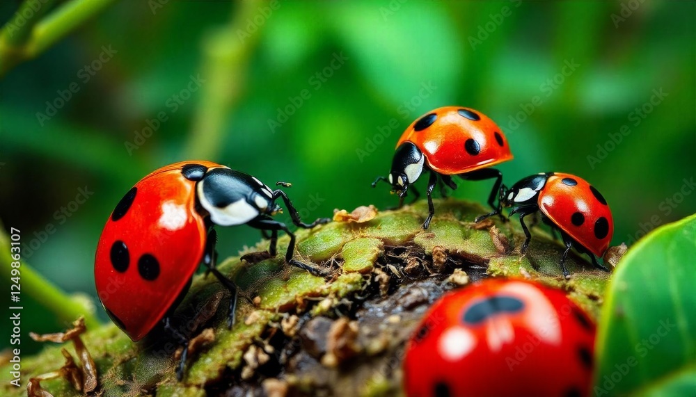 Naklejka premium Ladybugs and their secret life