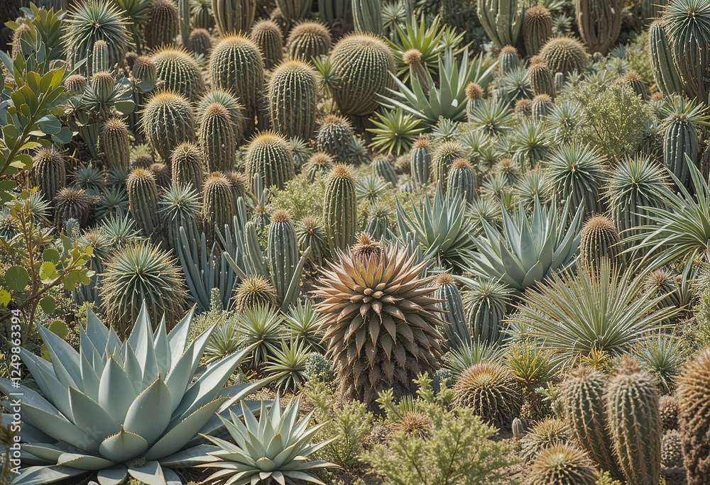 A Diverse Collection Of Desert Succulents And Cacti A Diverse Collection Of Desert Succulents And Cacti