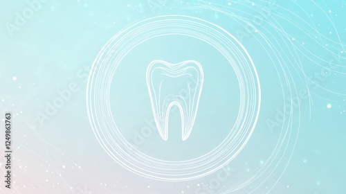 Logo design mockup with a clean background for dental services or products featuring a tooth illustration