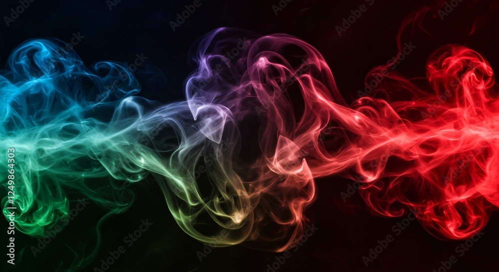 Dynamic smoke effects in a variety of colors and swirling patterns Dynamic smoke effects in a variety of colors and swirling patterns