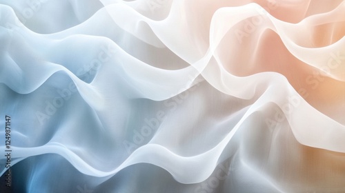 Soft Draped Fabric Shows Gradient Color Hues