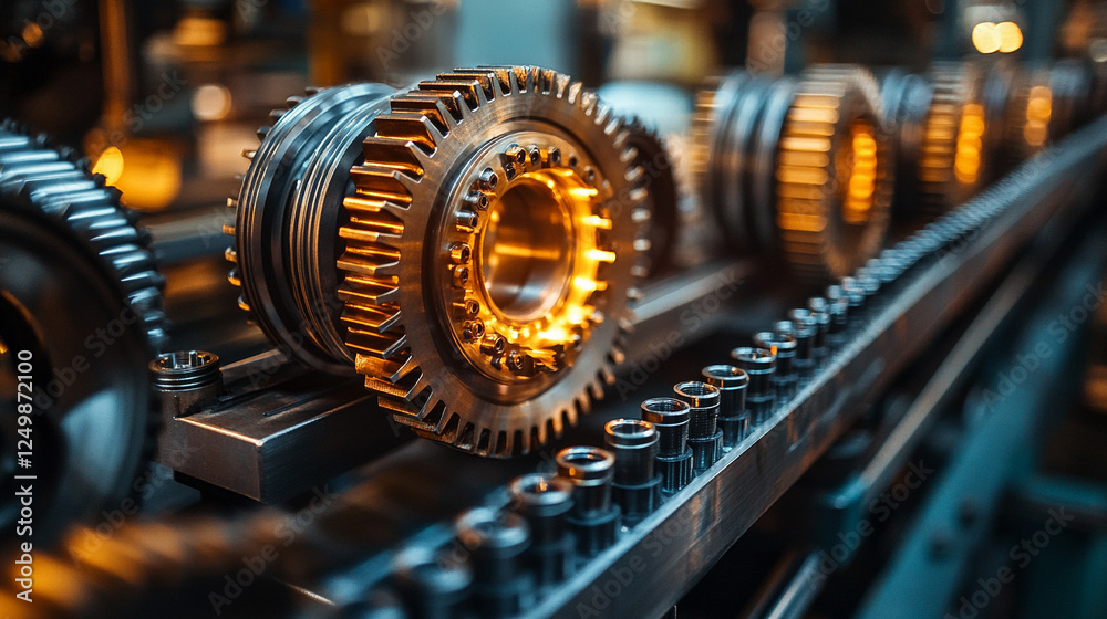 Close-up of machine parts being disassembled and repaired, focusing on the gearbox design components, symbolizing engineering precision and the complexity of modern systems. Empty space on the side.
Close-up of machine parts being disassembled and repaired, focusing on the gearbox design components, symbolizing engineering precision and the complexity of modern systems. Empty space on the side.