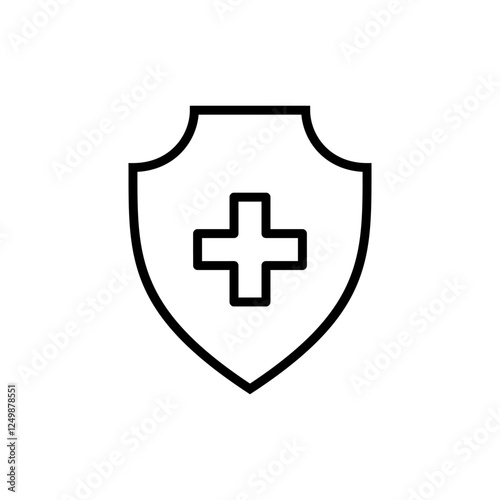 Health insurance icon vector. Insurance health document sign and symbol