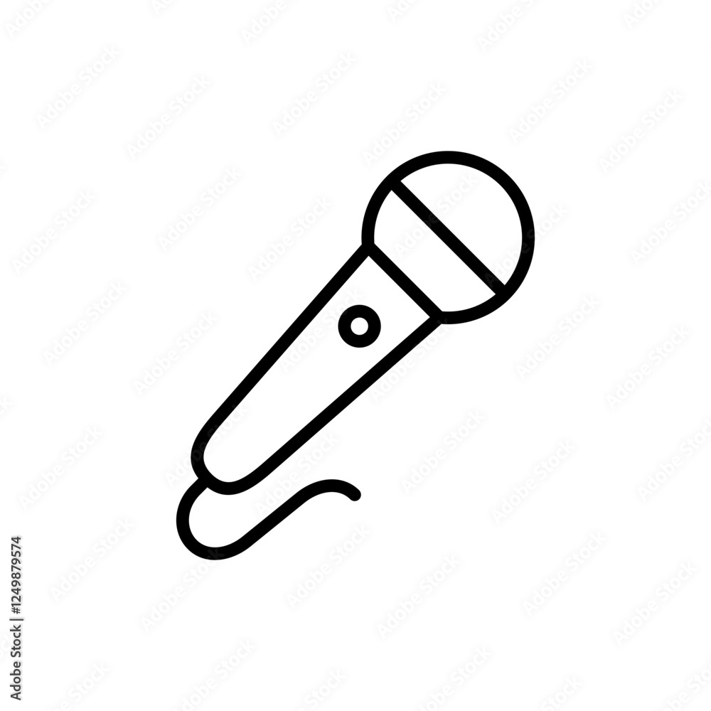 Microphone icon vector. karaoke sign and symbol Microphone icon vector. karaoke sign and symbol