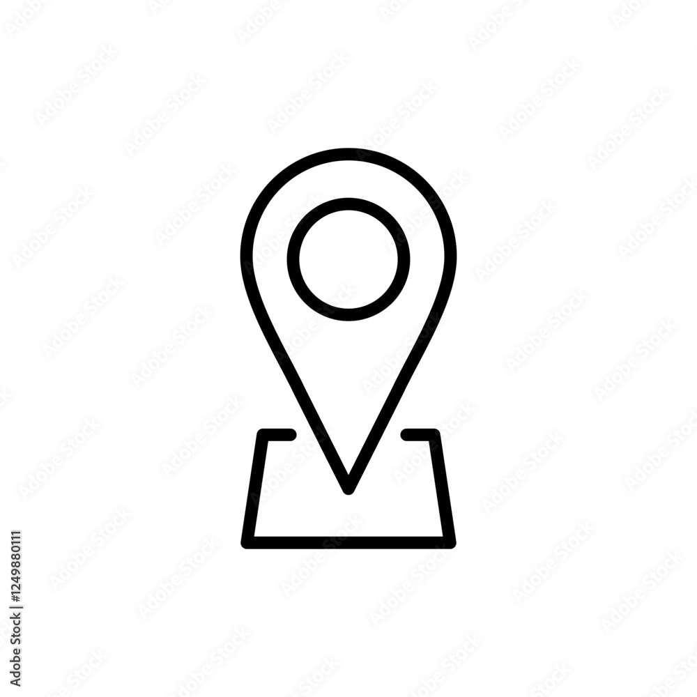 Pin icon vector. Location sign and symbol. destination icon. map pin Pin icon vector. Location sign and symbol. destination icon. map pin