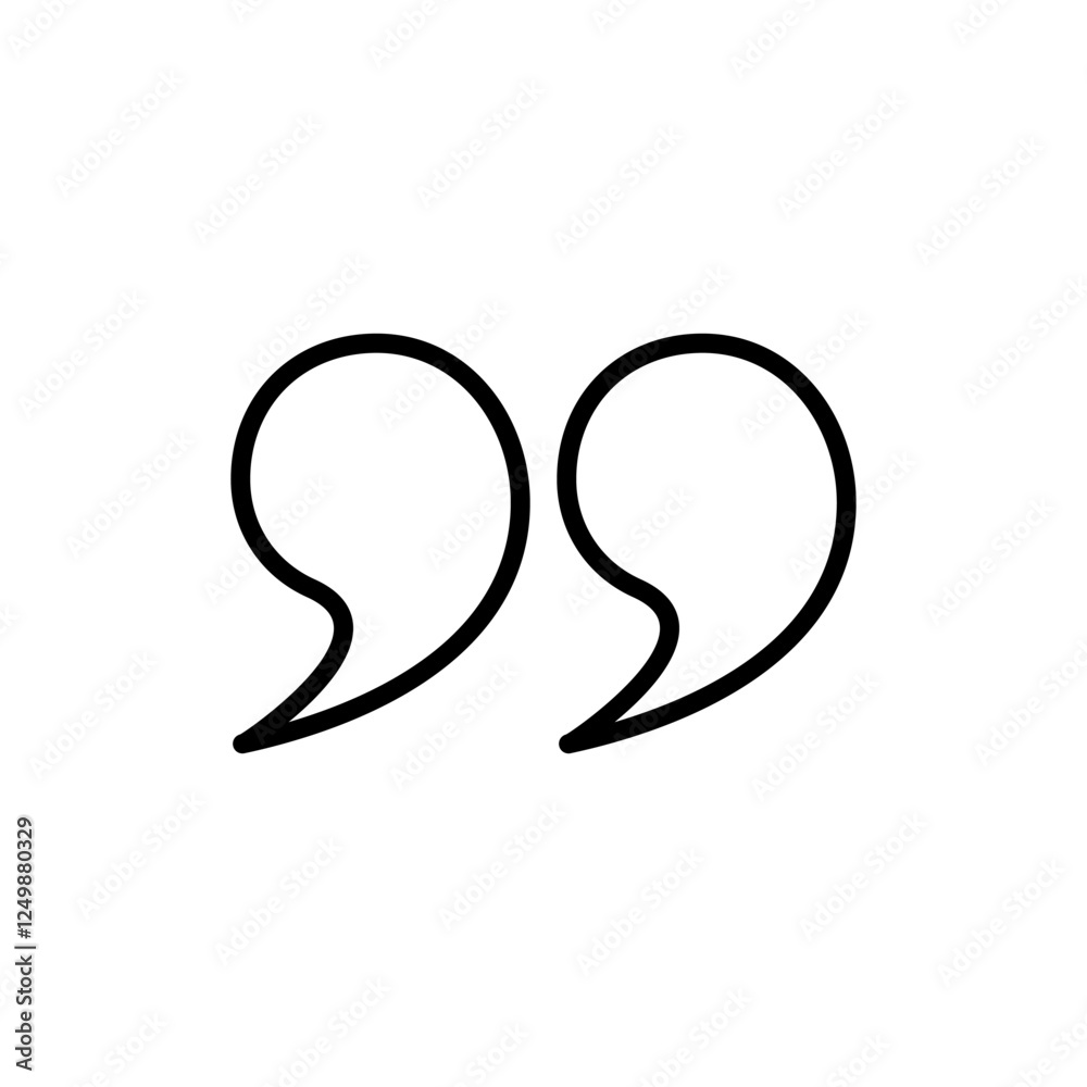 Quote icon vector. Quotation mark sign and symbol Quote icon vector. Quotation mark sign and symbol
