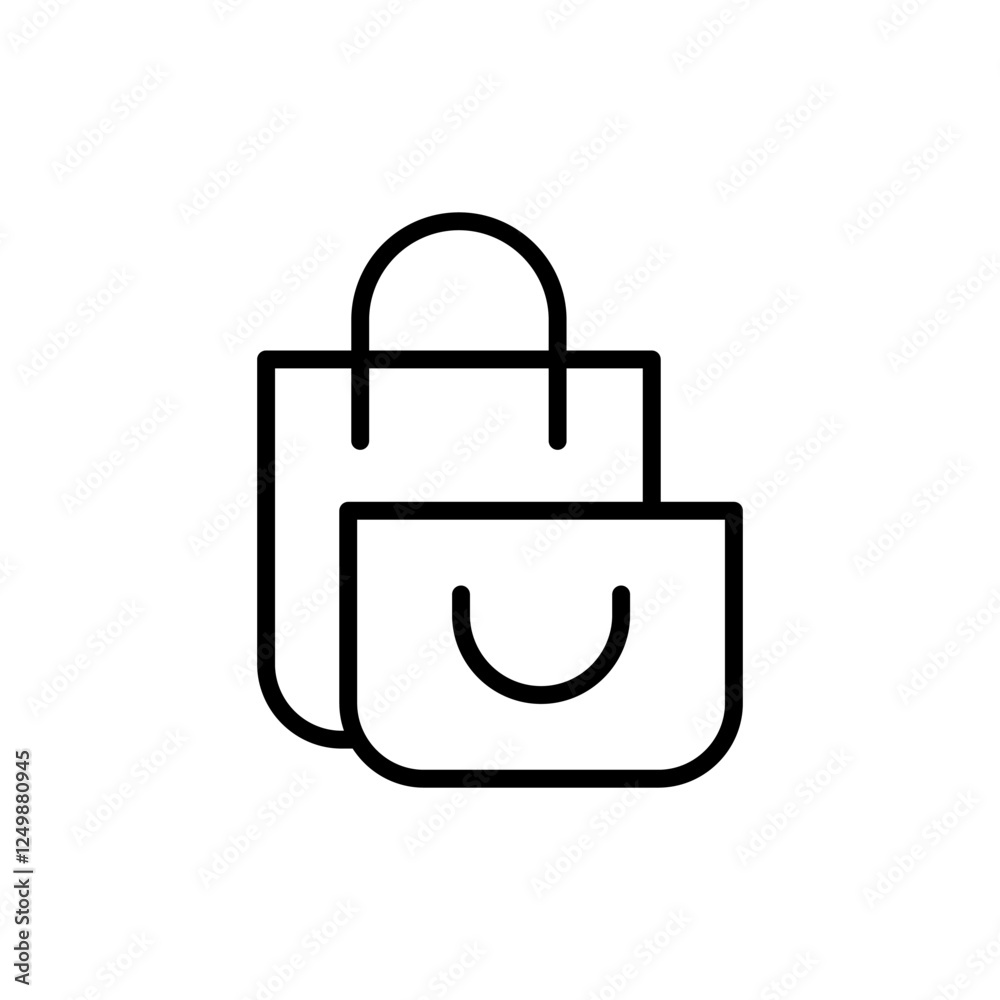 Shopping bag icon vector. shopping sign and symbol Shopping bag icon vector. shopping sign and symbol