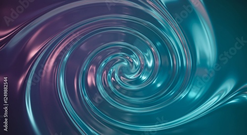 Liquid metal effects with shimmering highlights and gradients